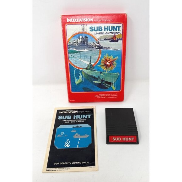 Intellivision Sub Hunt Game - Complete w/ Box, Manual - Picture 1 of 2